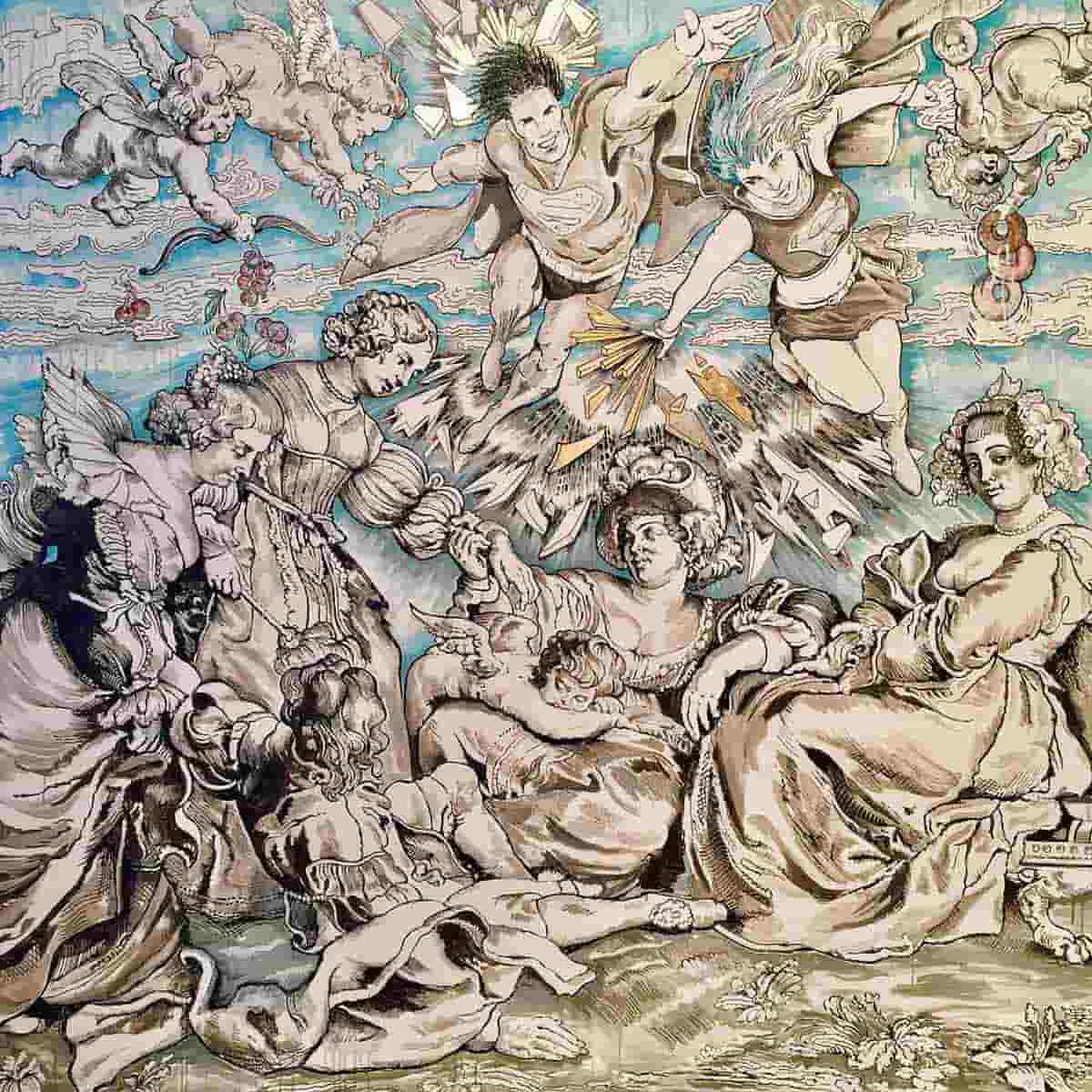 contemporary artist flack lux painting