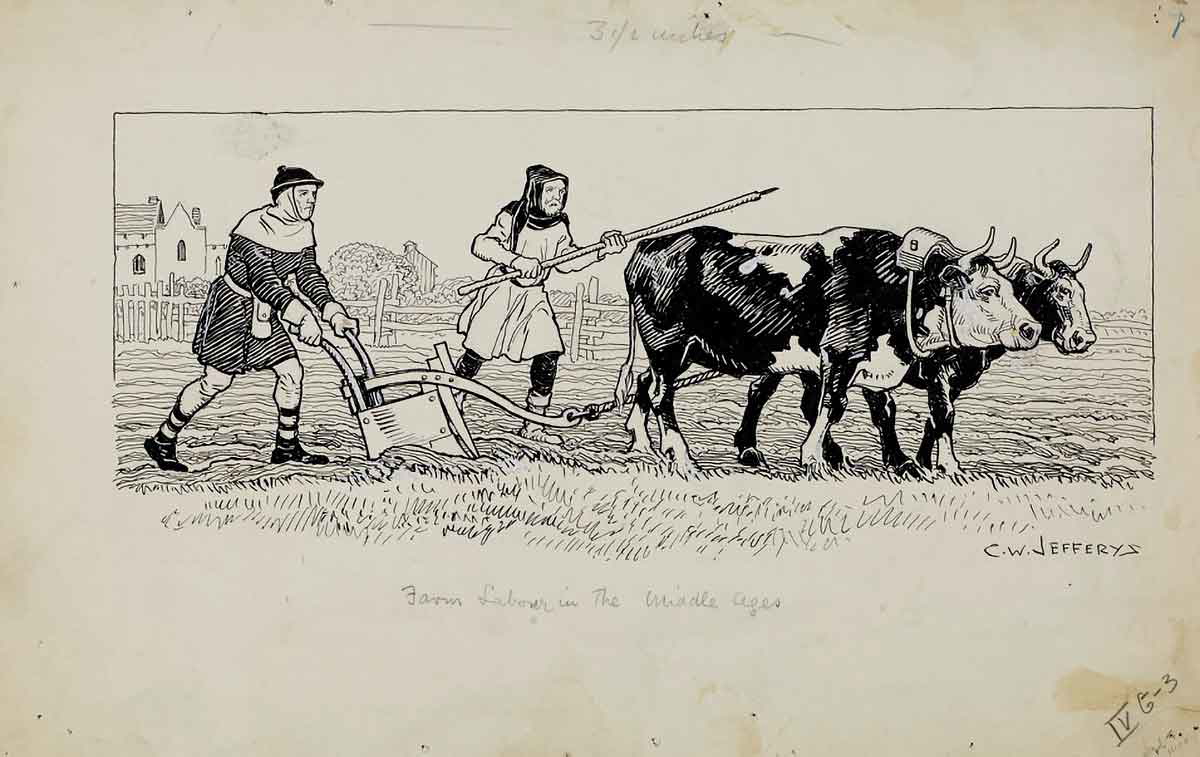 farm labour middle ages jeffreys drawing
