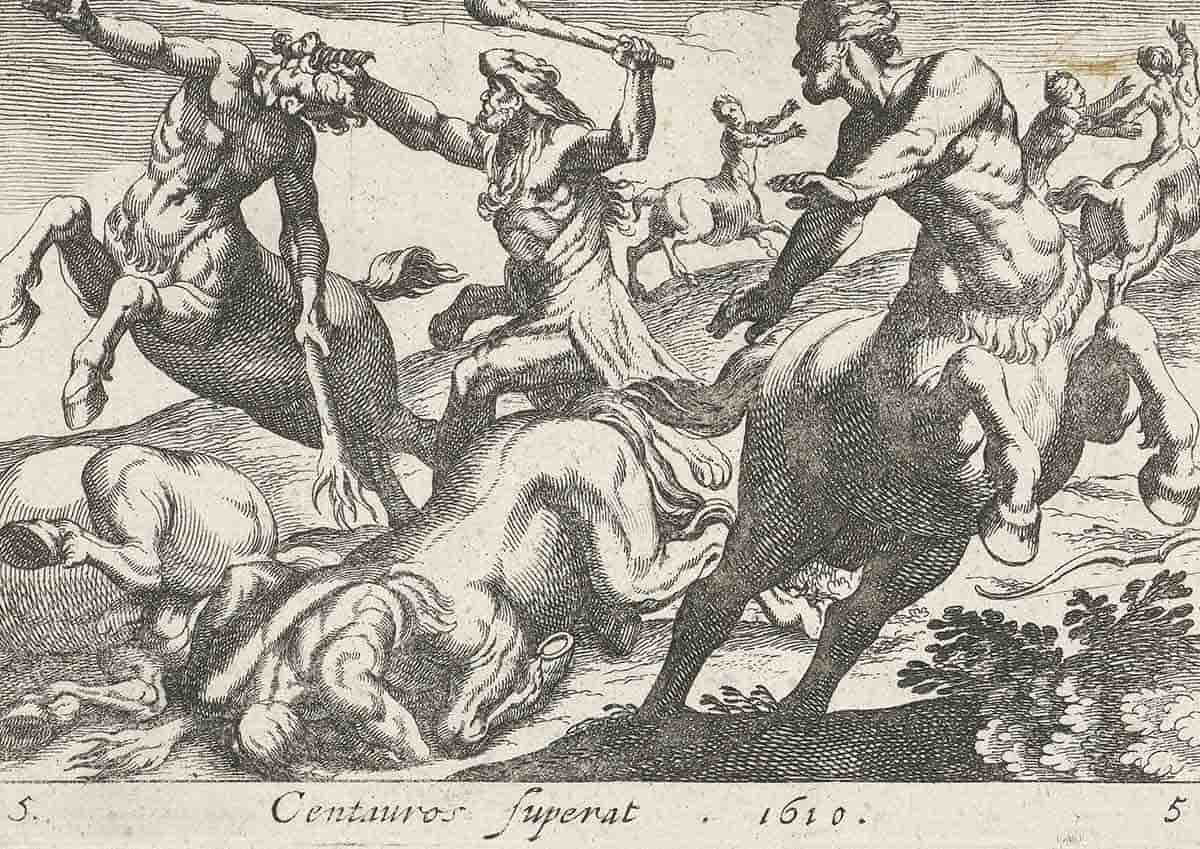 frisius hercules centauren etching