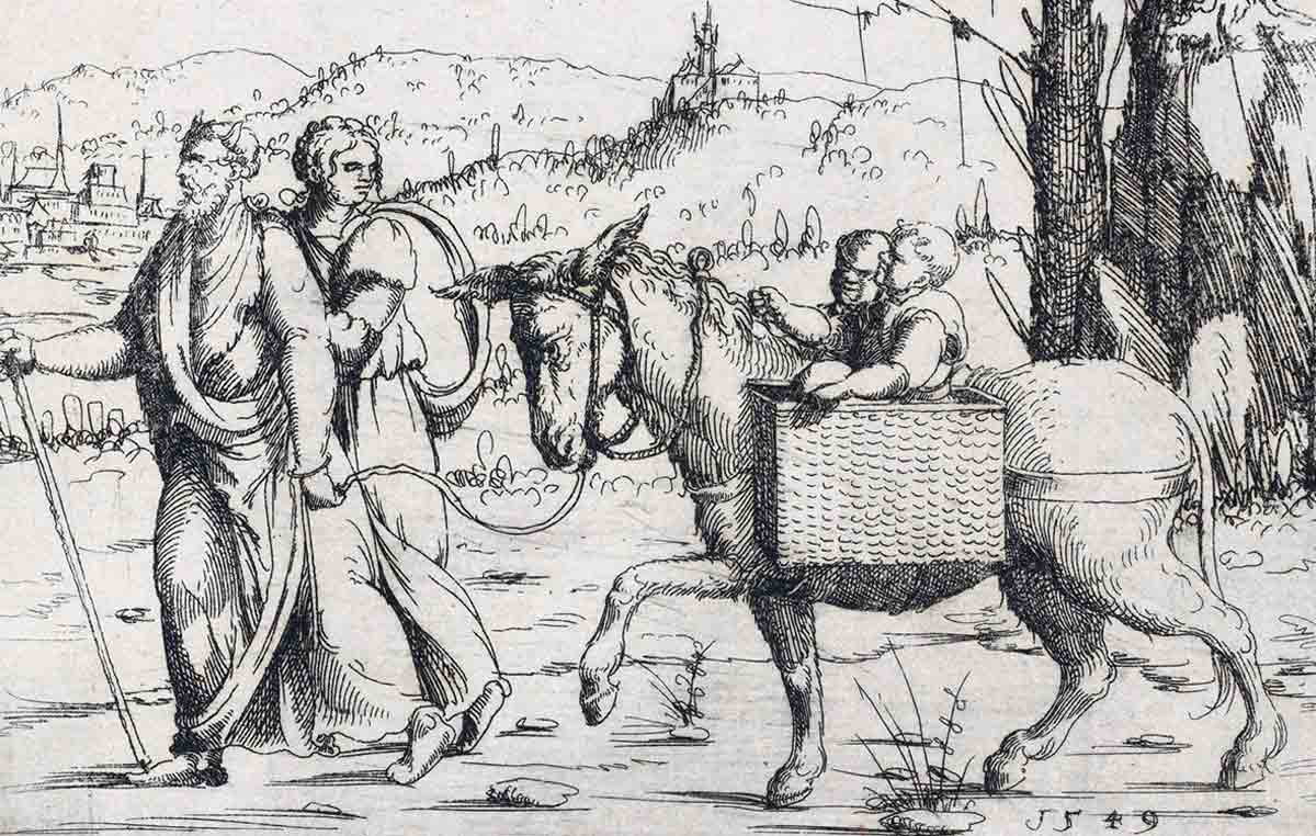 hirschvogel moses zipporah returning to egypt sketch