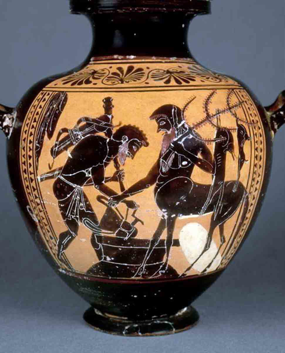 hydria heracles pholus black figured
