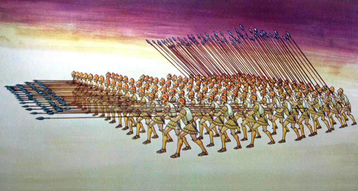 macedonian phalanx Hellenic War Museum Athens