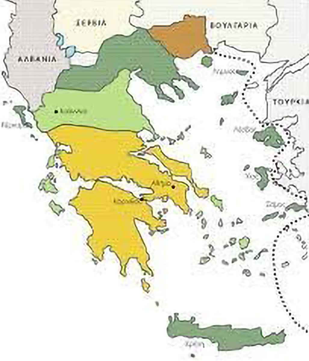 map greece 1916 national schism