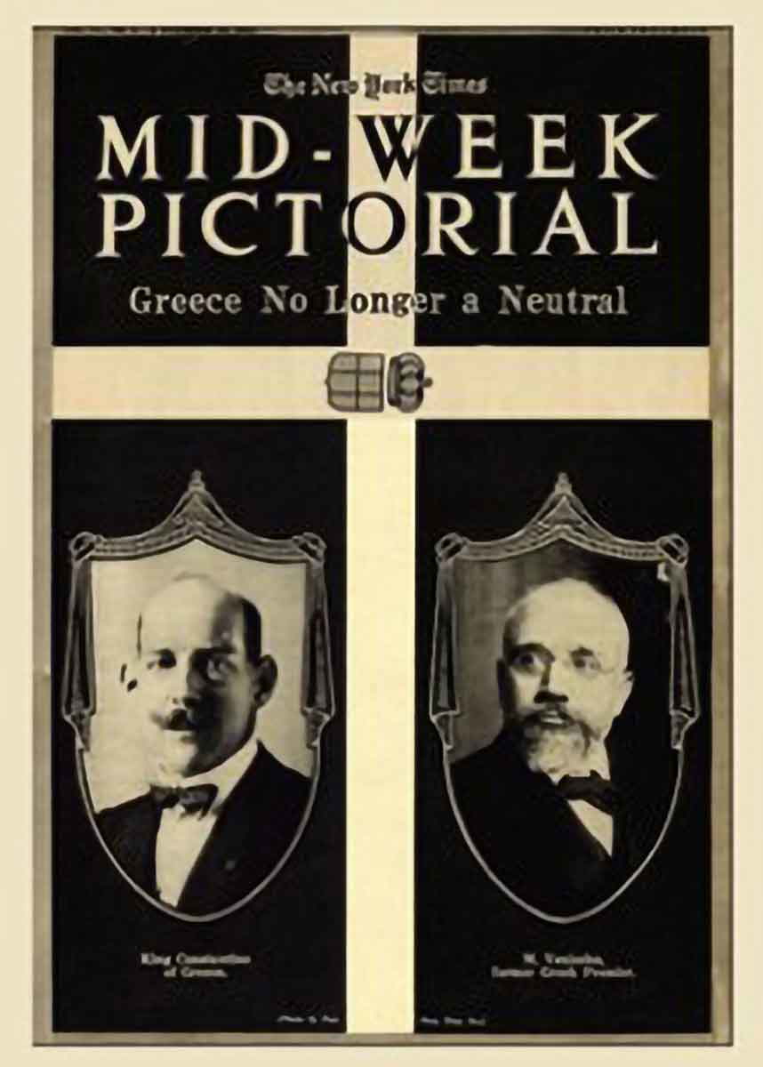 new york times constantine venizelos national schism