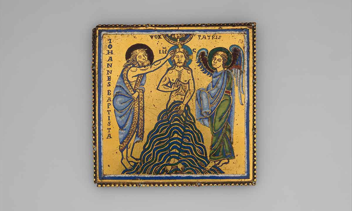 plaque baptism christ