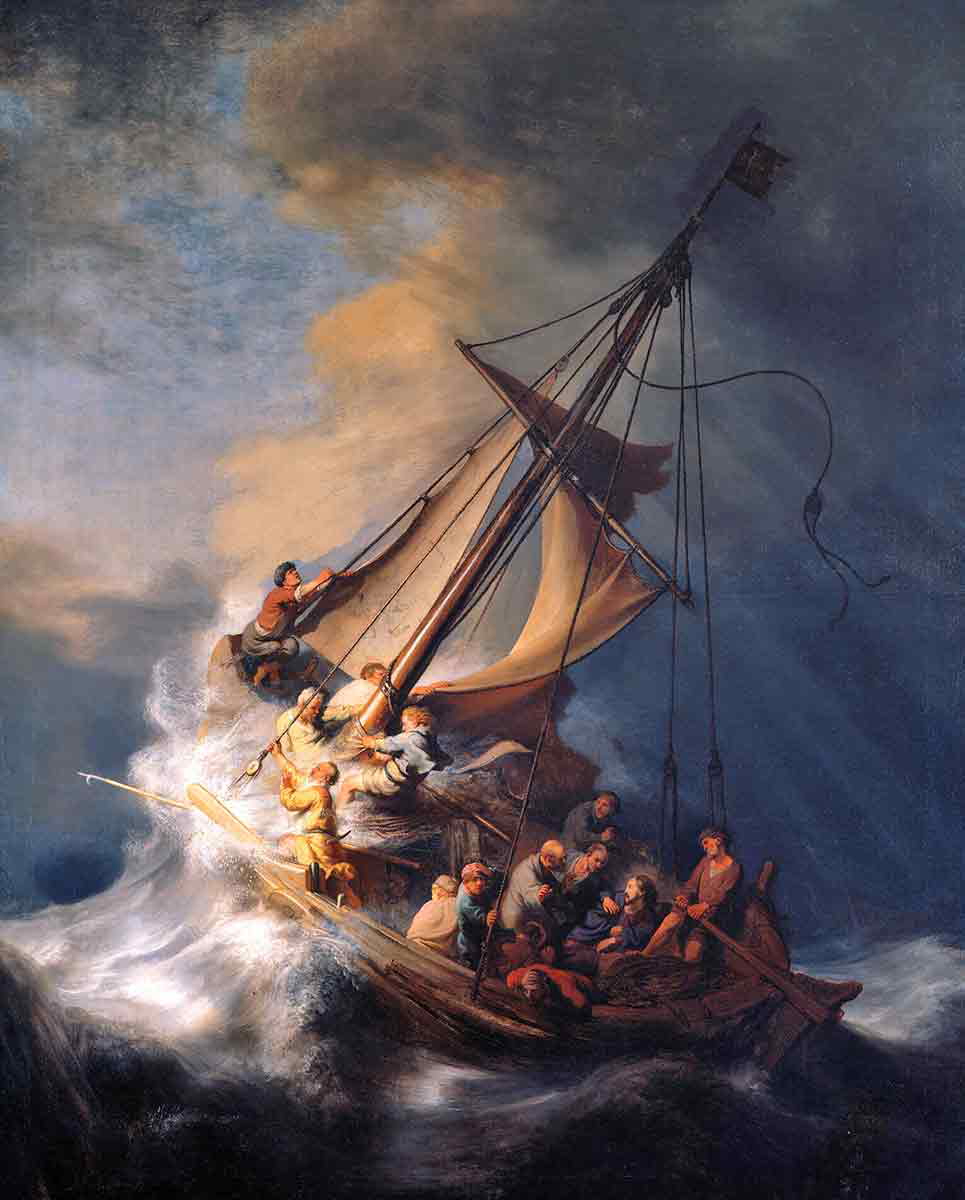 rembrandt christ in storm painting