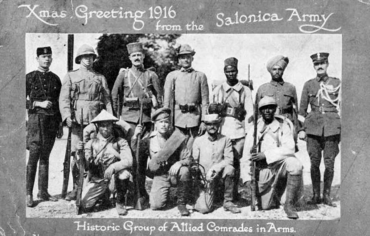 salonica army greetings card