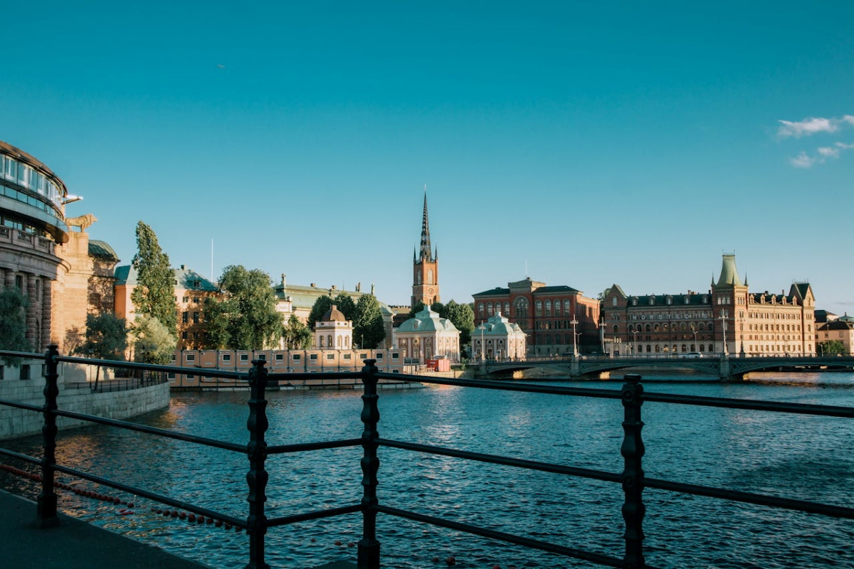 scenic view stockholm's riddarholmen summer sweden
