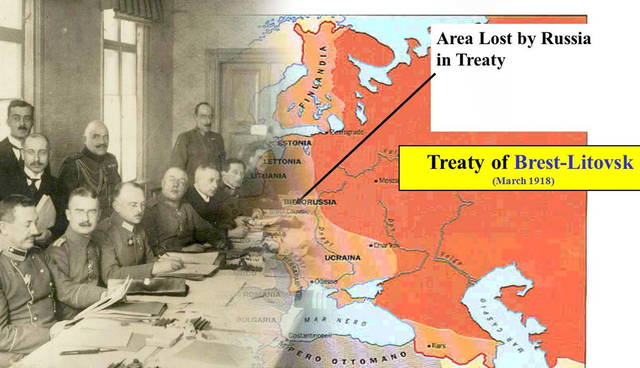 treaty brest litovsk russia left wwi
