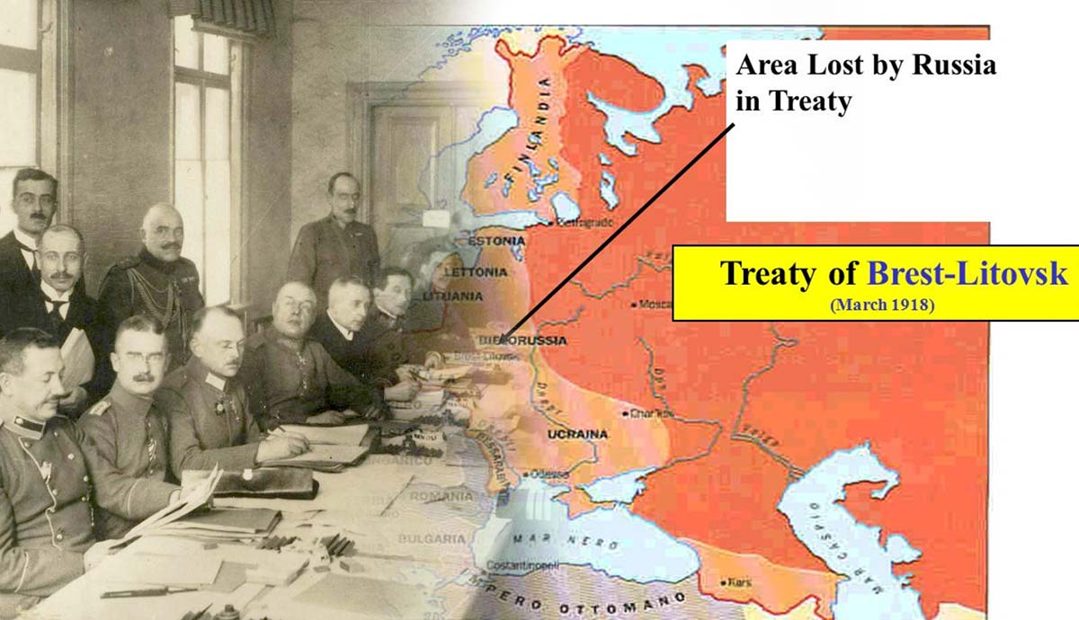 treaty brest litovsk russia left wwi