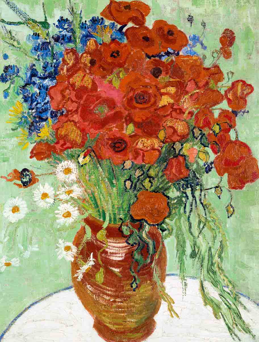 van gogh nature morte vase aux marguerites coquelicots
