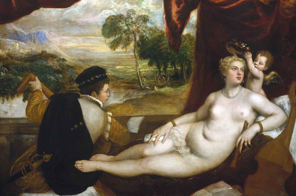 venus lute player titian renaissance met museum
