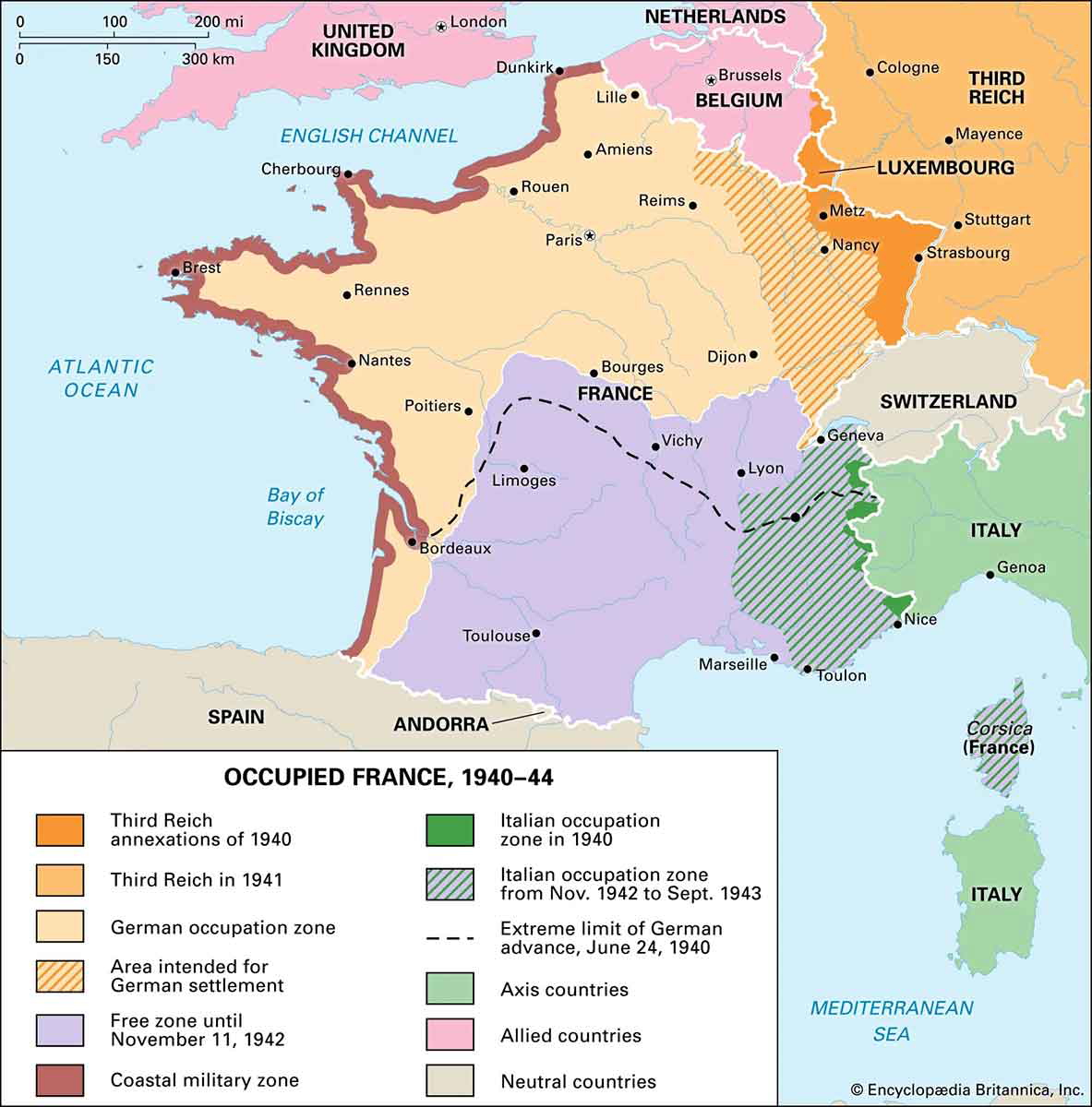 vichy france map