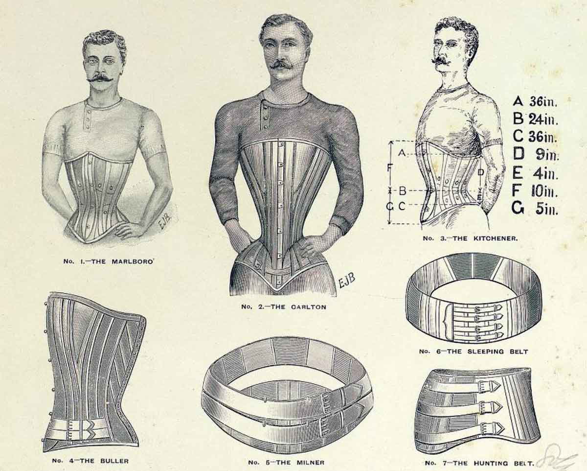 victorian fashion mens corset ad