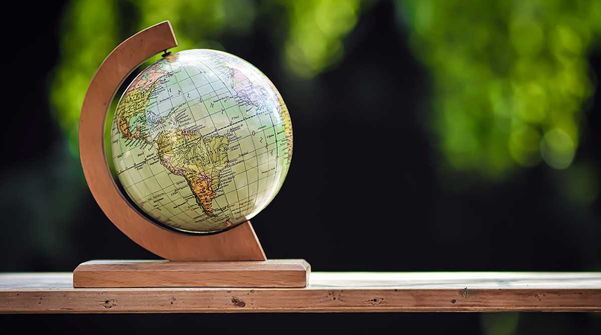 Around the World globe