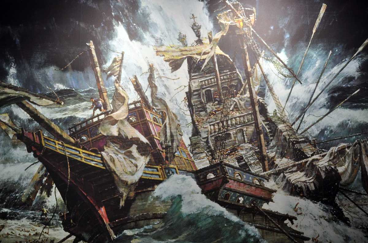 Girona Shipwreck painting