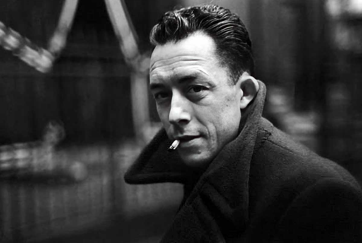 Photo of Albert Camus smoking
