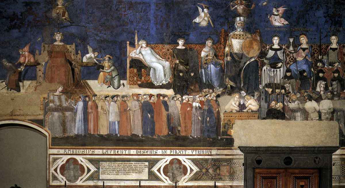 ambrogio lorenzetti allegory of good government painting