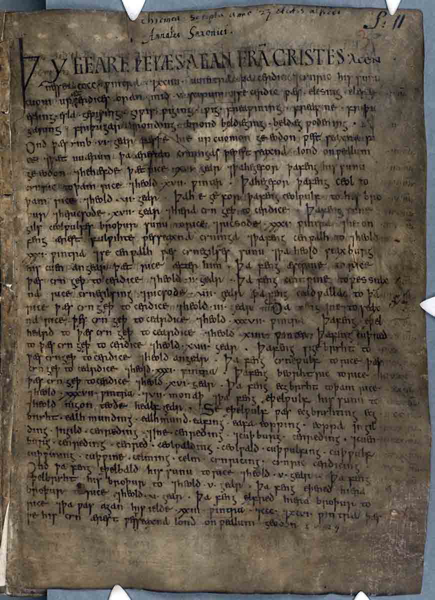 anglo saxon chronicle winchester 9th century