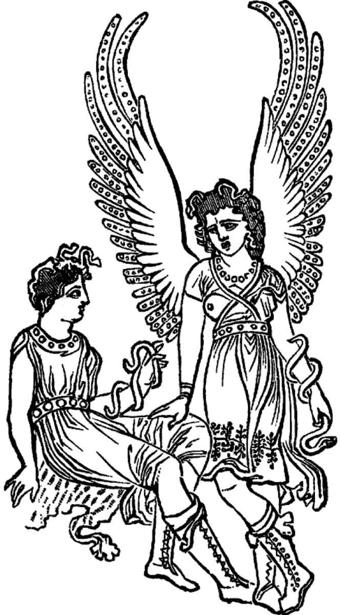 apulian two furies illustration