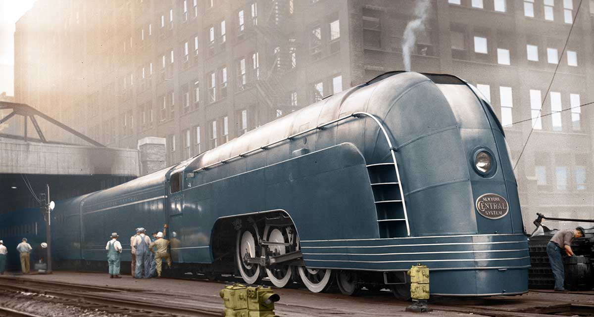 art deco train dreyfus 1930s