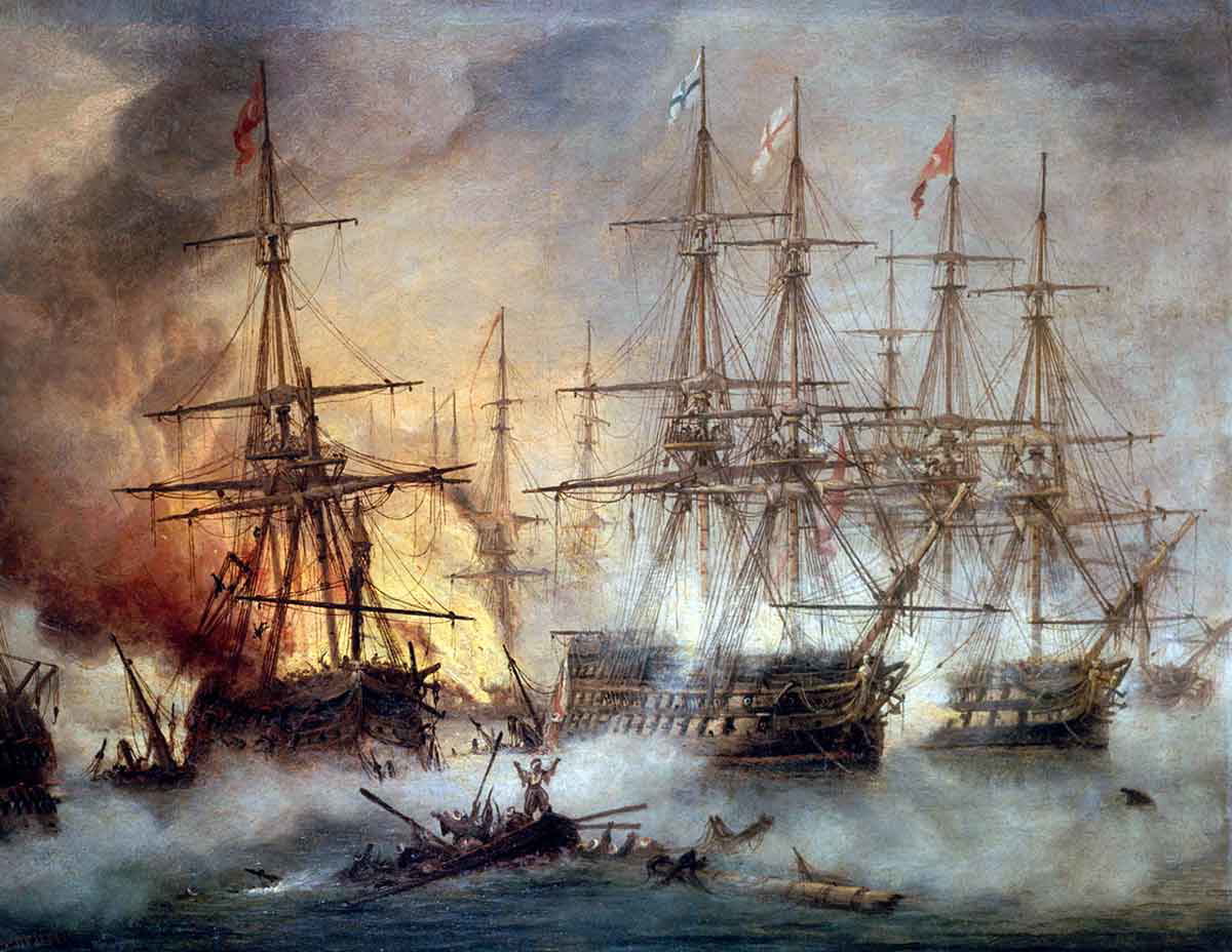 battle of Navarino Luny 1828 National Maritime Museum