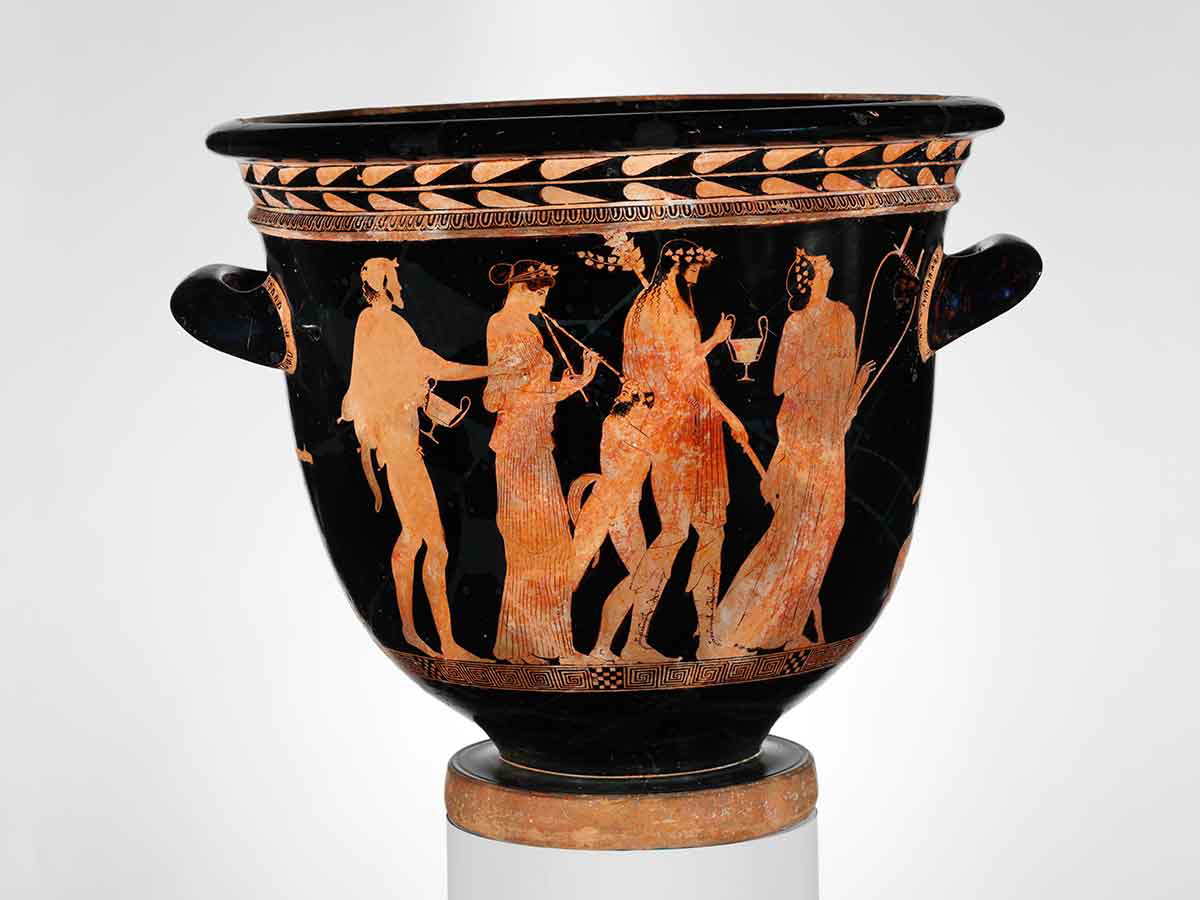 bell krater dionysos followers