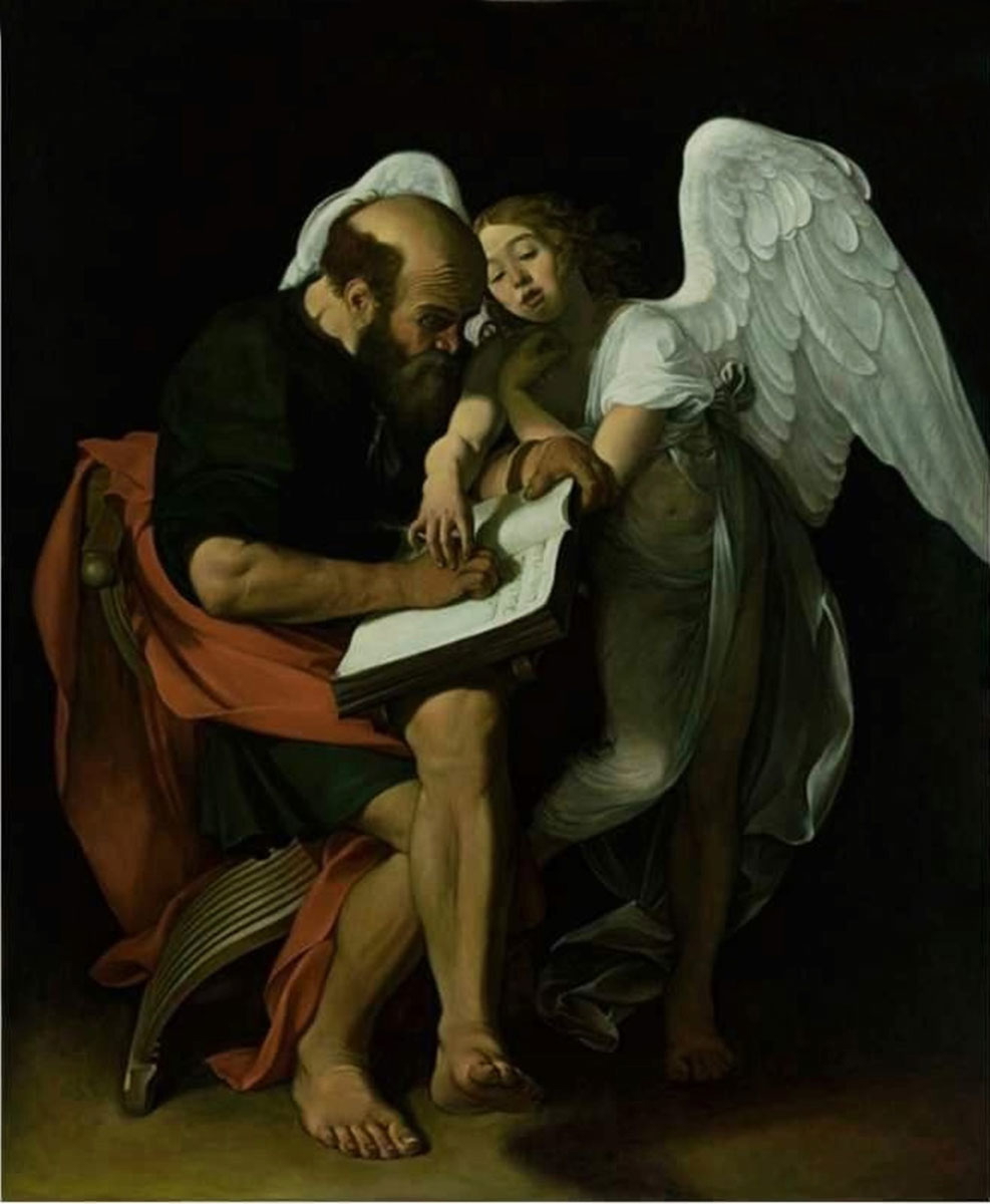 caravaggio matthew and angel twelve disciples