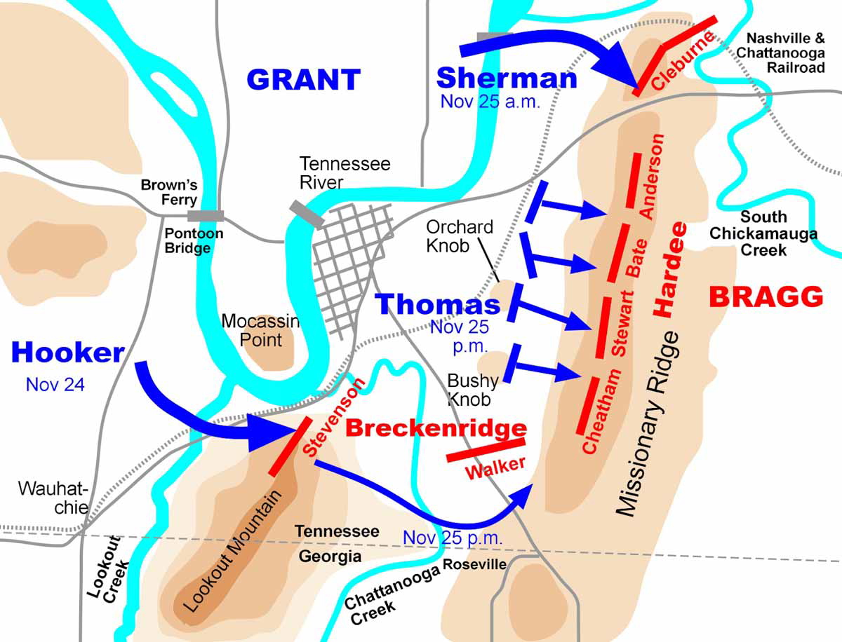 chattanooga battle map