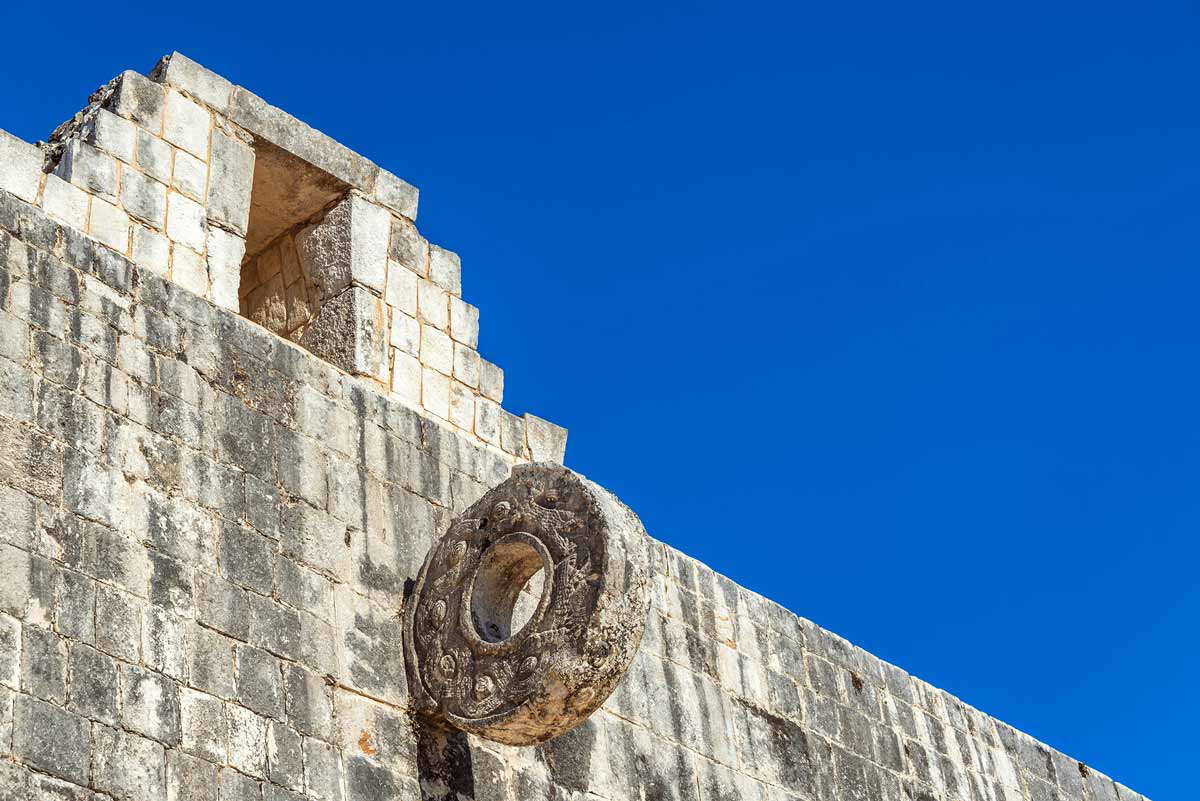 chichen itza ball court hoop