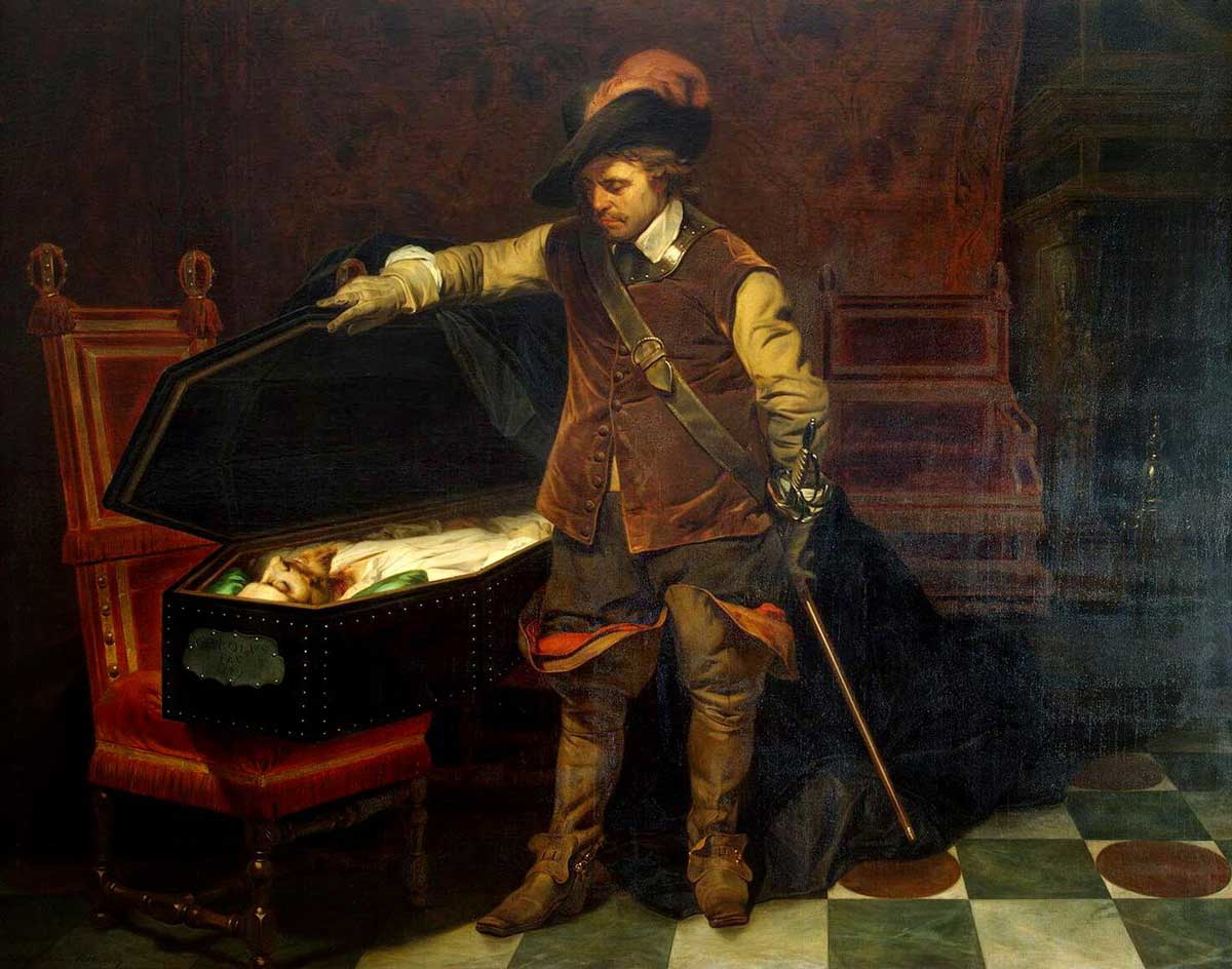 cromwell and the corpse of charles i paul delaroche 1831