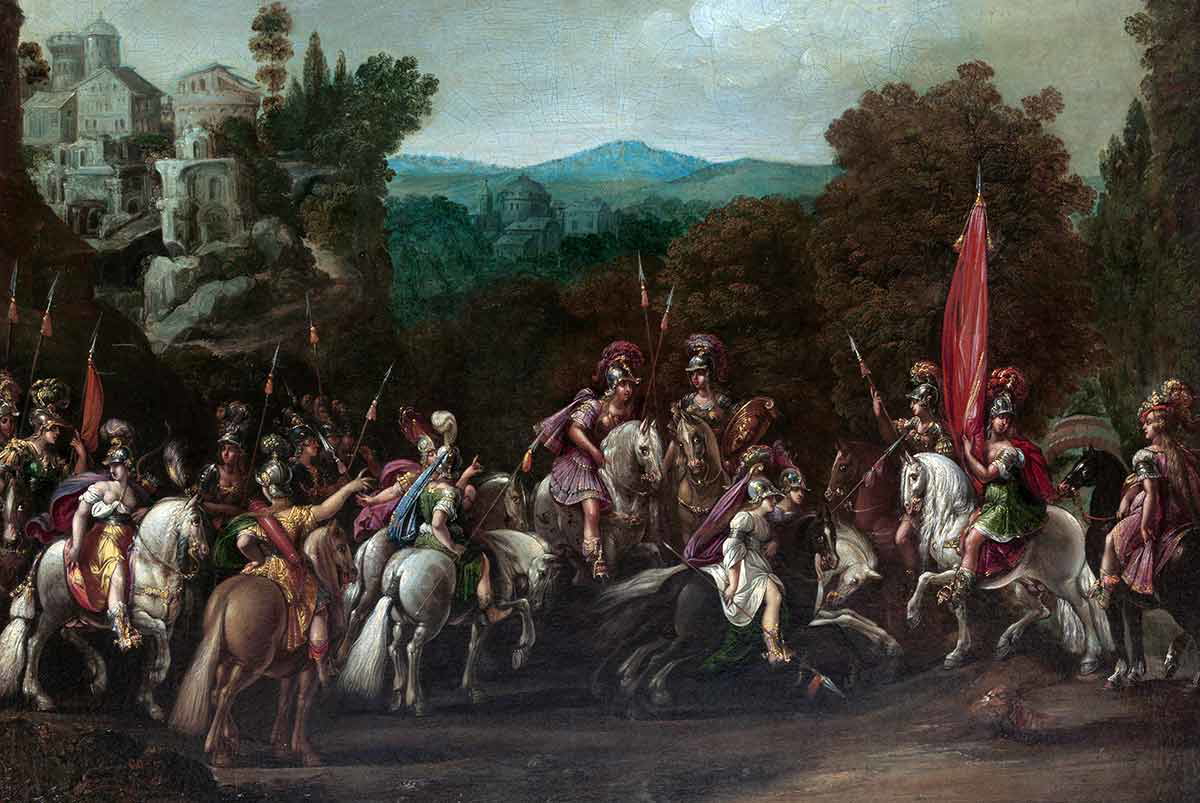 déruet departure amazons painting