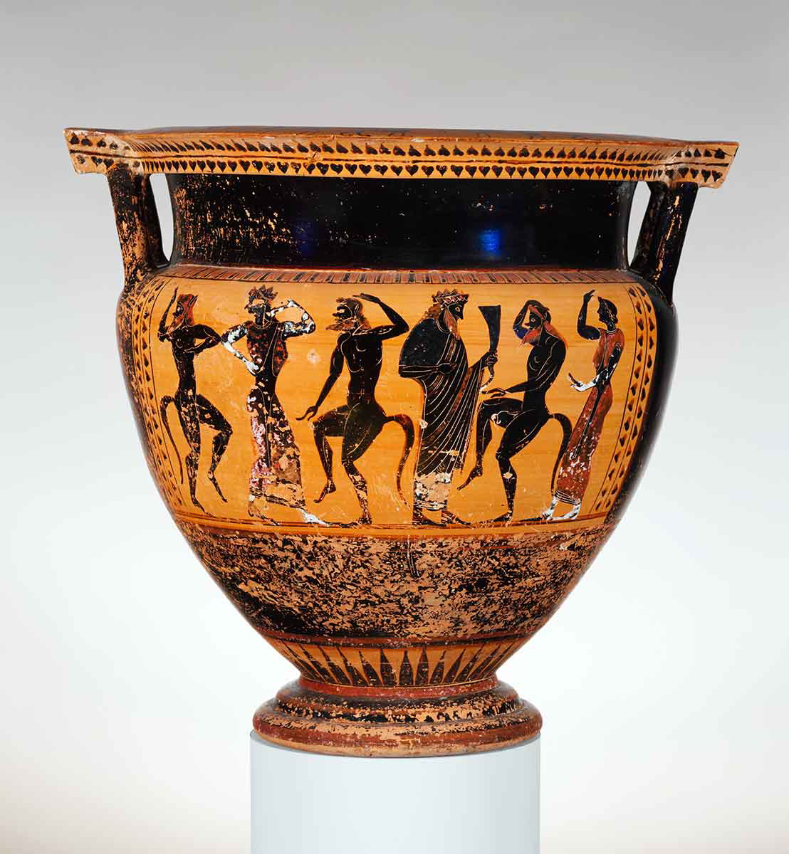 dionysos satyrs maenads terracotta