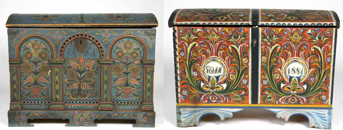 east west agder style rosemaling 1835