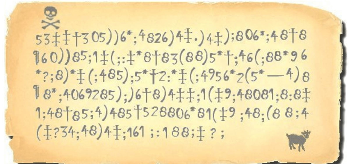 edgar allan poe gold bug cryptogram