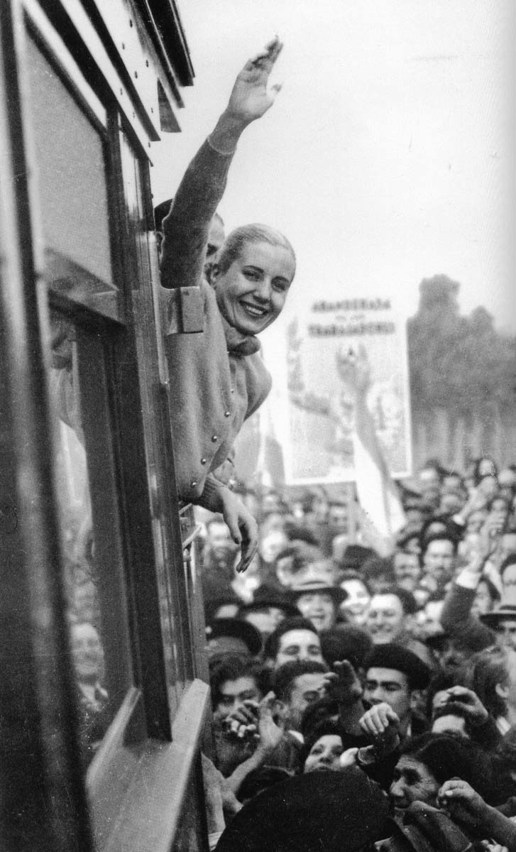 eva peron supporters train