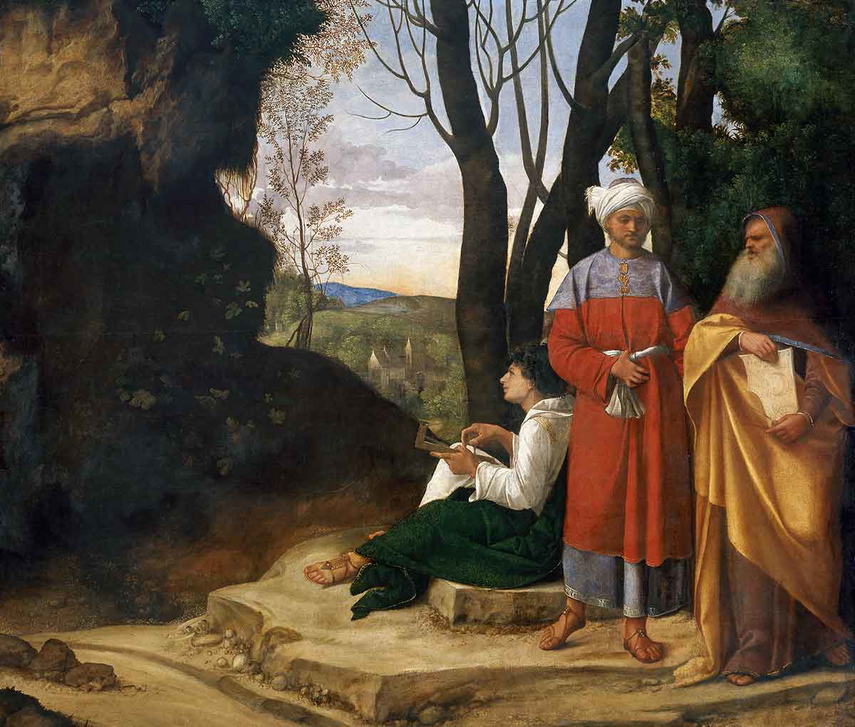 giorgio da castelfranco three philosopers painting