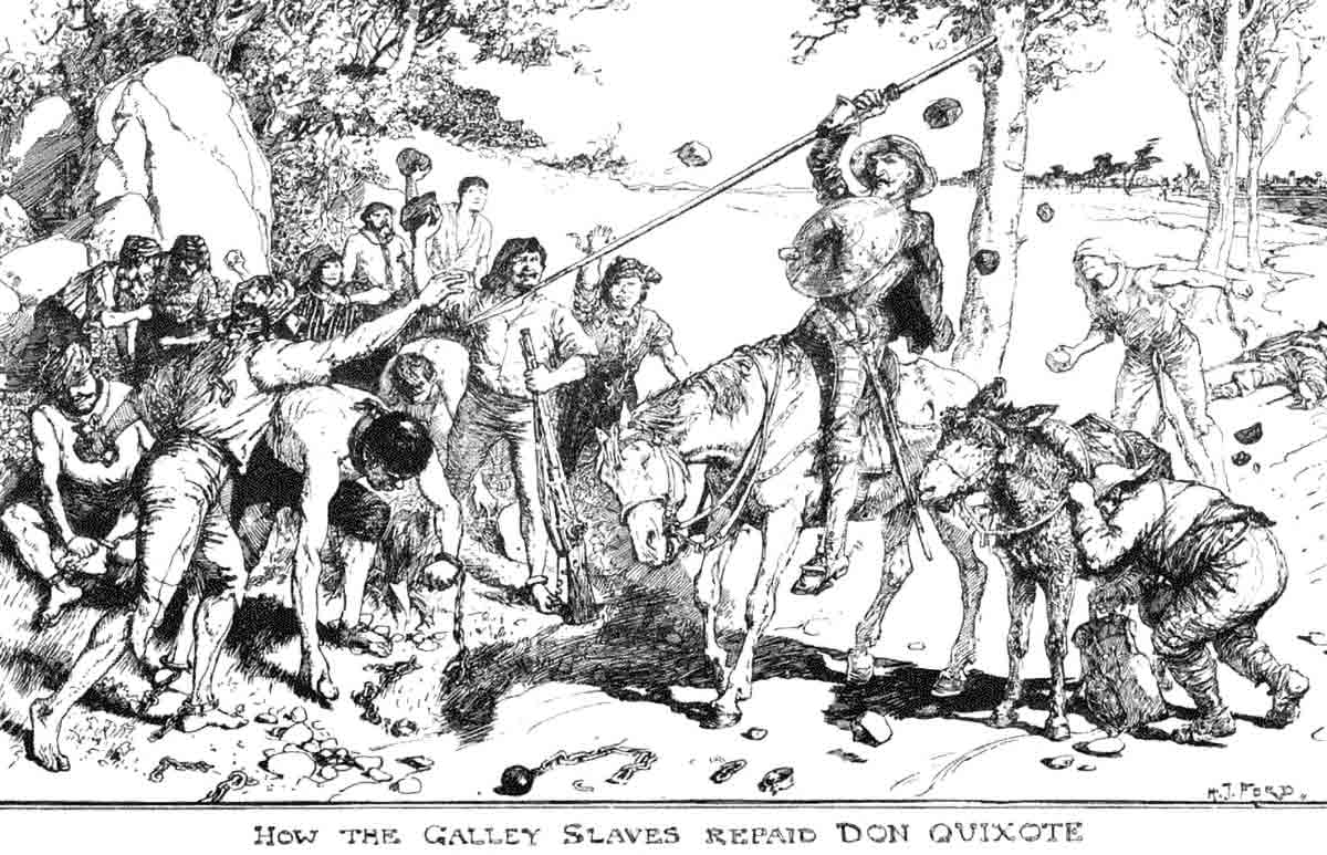 how galley slaves repaid don quixote