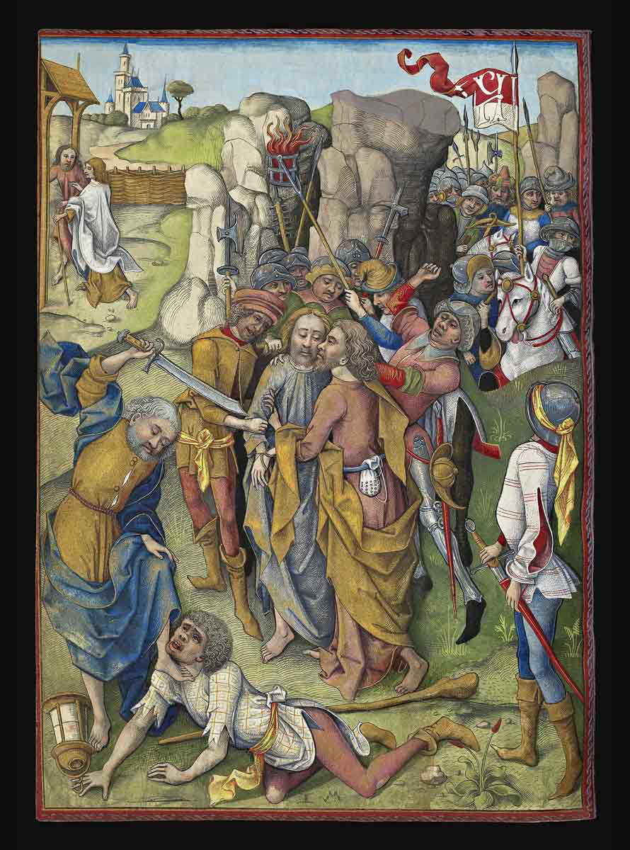 kiss of judas color engraving