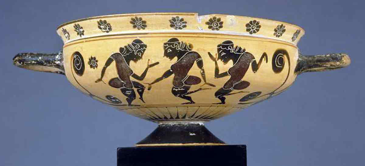 komast dancers greek vase painting