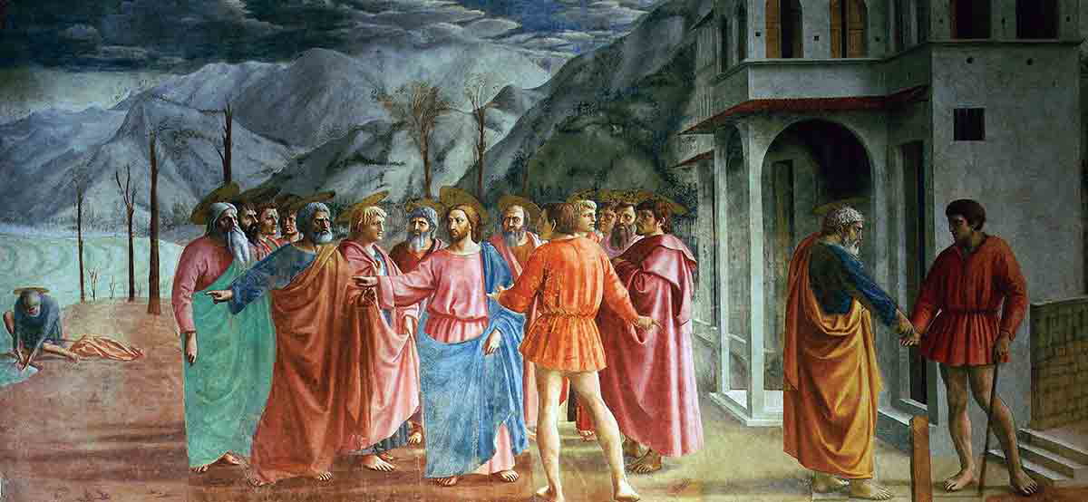 masaccio tribute money painting