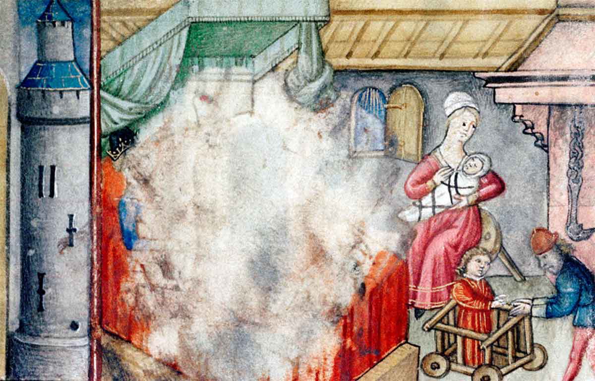 medieval women peasant family bodleian douce 353
