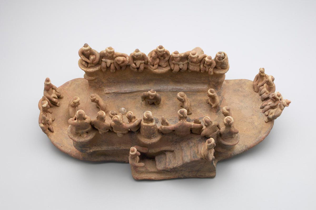 Model of a Ballgame with Spectators, from Nayarit, Mexico, c. 100 BCE-250 CE. Source: Yale University Art Gallery