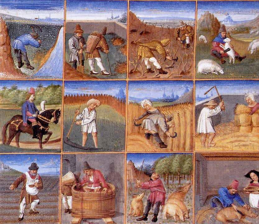 monthly kalendar of tasks by master of the geneva boccaccio