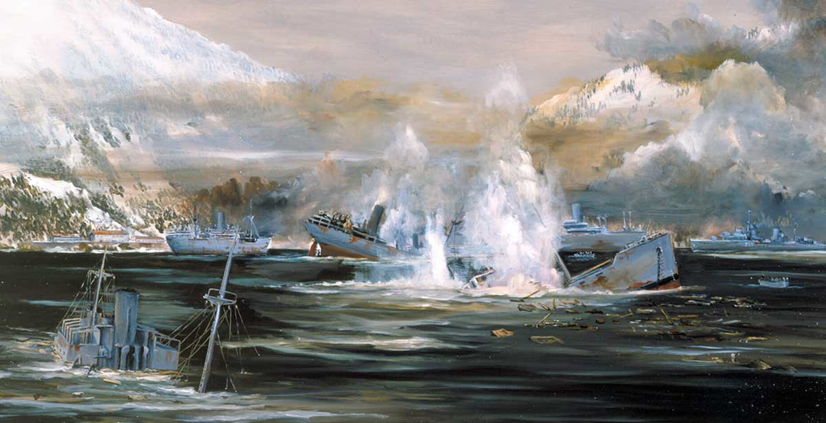 narvik naval battle painting