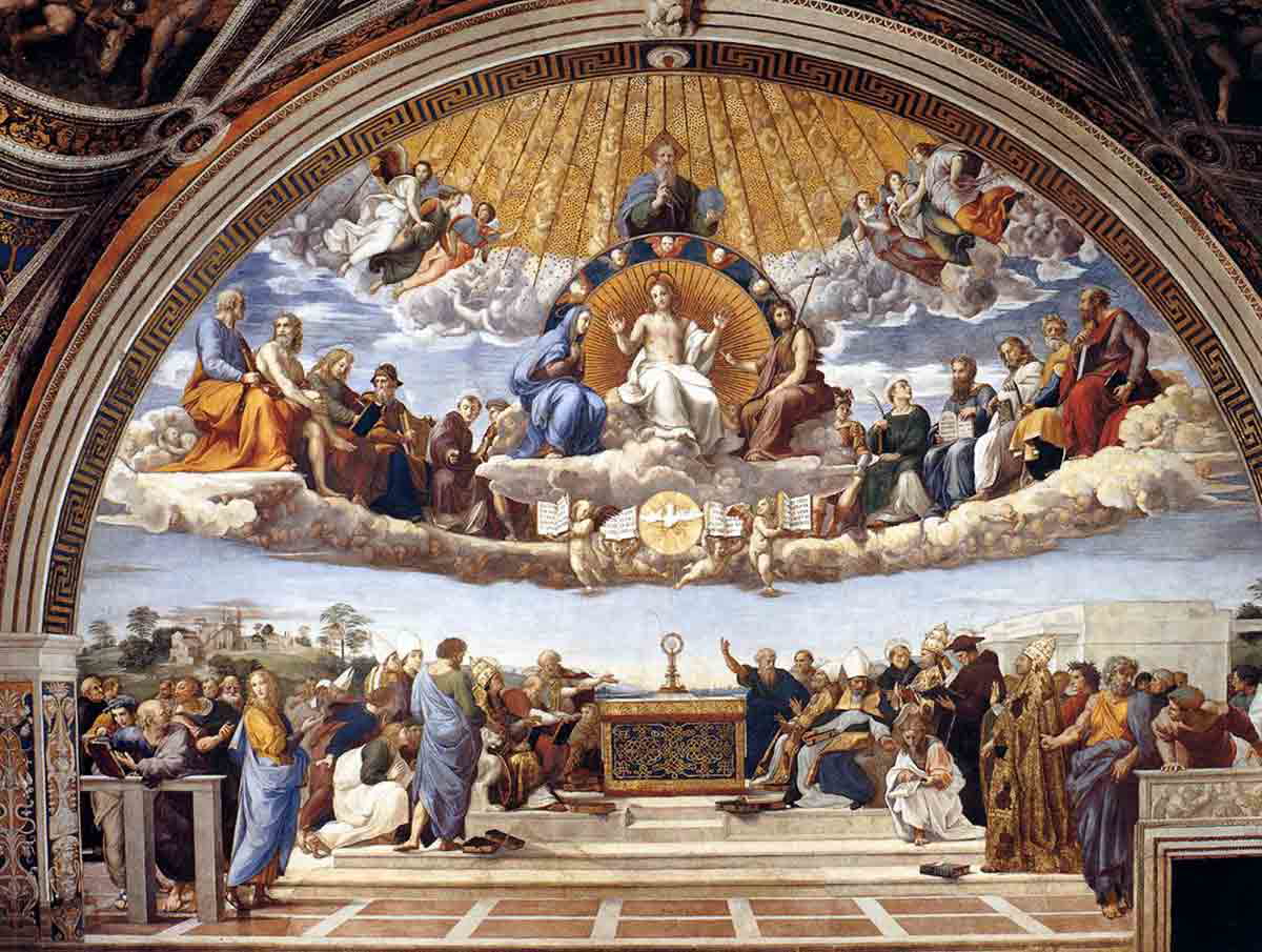 rafaello sanzio disputation painting