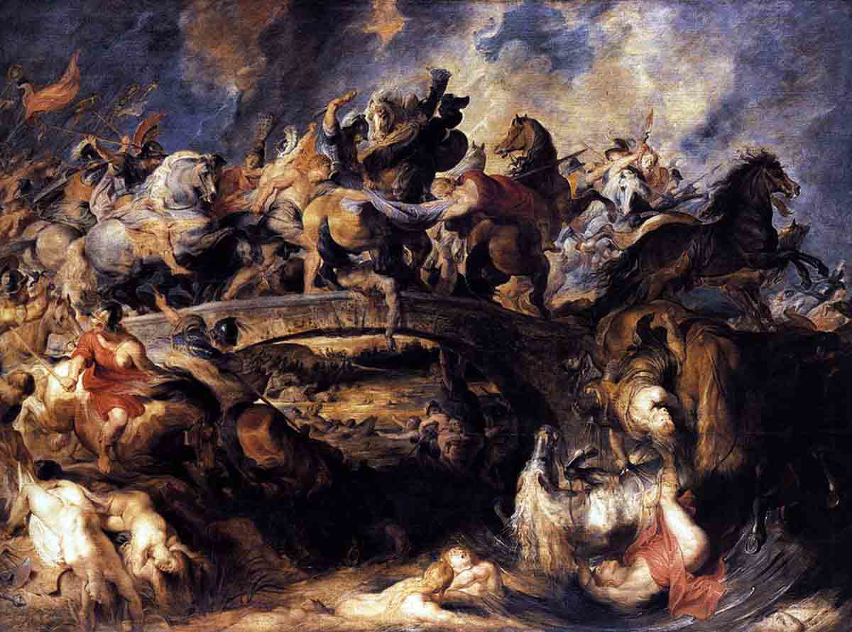 rubens battle amazons painting