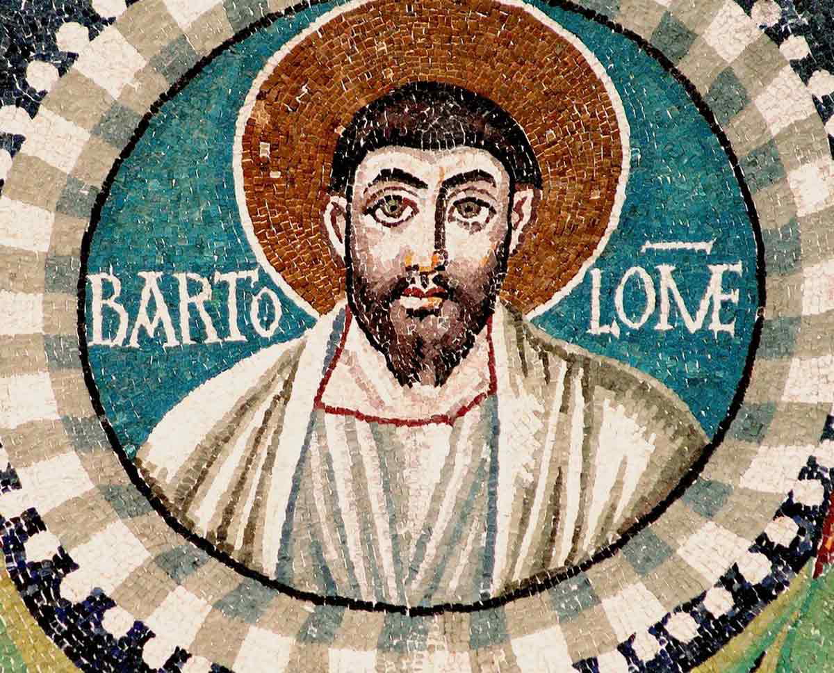 saint bartholomew twelve disciples ravenna mosaic