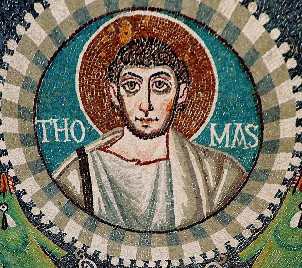 saint thomas twelve disciples ravenna mosaic italy