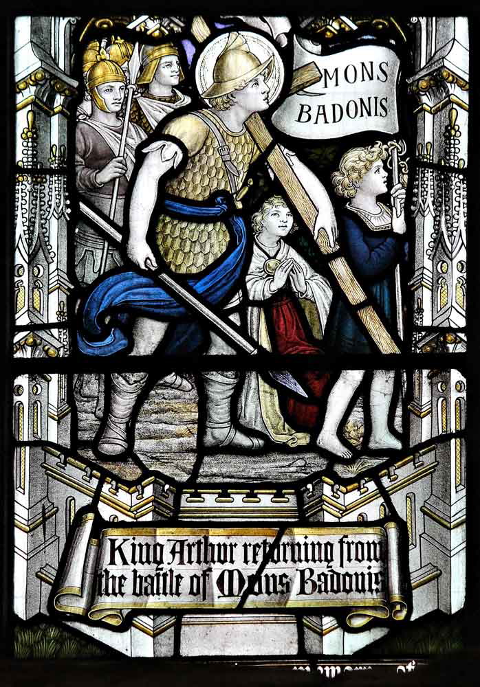 stained glass king arthur llandaff cathedral